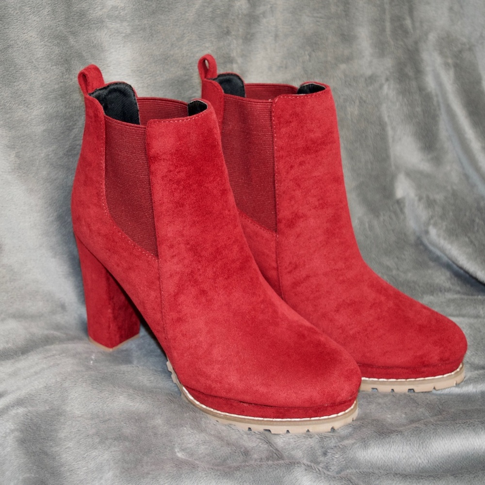 Red Ankle Booties